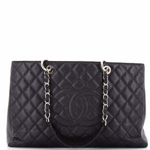 Chanel XL Grand Shopping Tote Quilted Caviar